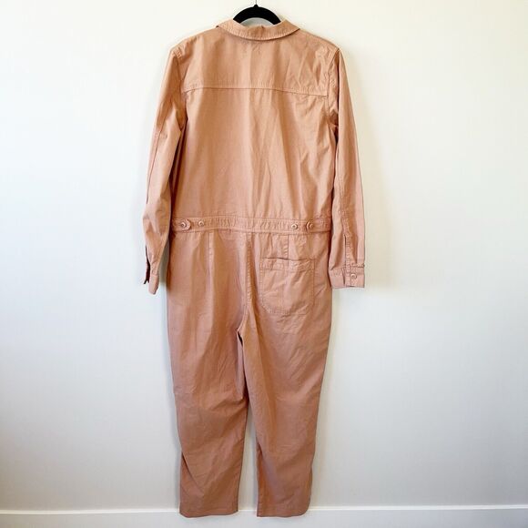 J.Crew Foundry Chino Utility Coveralls Jumpsuit Peach Women’s Size 14 NWT’s $168 - Picture 4 of 14